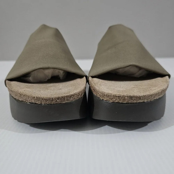 NEW Munro Nalia Sandal Platform Slide Khaki Green Size 8 SUPER SLIM WIDTH - Picture 4 of 13
